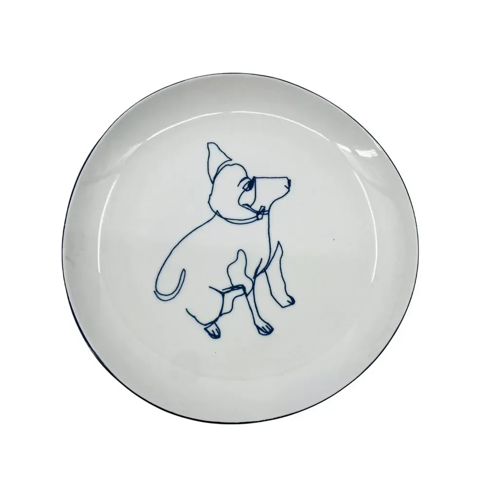 Frank Millero for West Elm Dog line Drawing Plates (2)